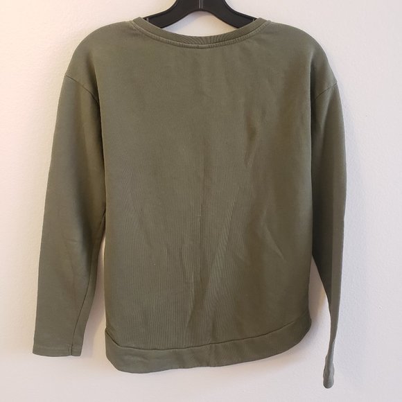 Divided by H&M Olive Green Sweatshirt Size 2 NWOT - Picture 4 of 8